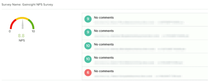 NPS Section for a Given Customer